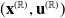 left parenthesis bold x Superscript left parenthesis double struck upper R right parenthesis Baseline comma bold u Superscript left parenthesis double struck upper R right parenthesis Baseline right parenthesis