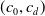 left parenthesis c 0 comma c Subscript d Baseline right parenthesis