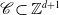script upper C subset of double struck upper Z Superscript d plus 1