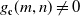 g Subscript bold c Baseline left parenthesis m comma n right parenthesis not equals 0