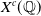 upper X Superscript c Baseline left parenthesis double struck upper Q right parenthesis