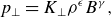 StartLayout 1st Row 1st Column p Subscript up tack 2nd Column equals upper K Subscript up tack Baseline rho Superscript epsilon Baseline upper B Superscript gamma Baseline comma EndLayout