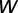sans serif bold italic upper W