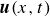 bold italic u left parenthesis x comma t right parenthesis