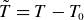 upper T overtilde equals upper T minus upper T 0