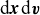 normal d bold italic x normal d bold italic v