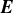 bold italic upper E