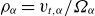 rho Subscript alpha Baseline equals v Subscript t comma alpha Baseline divided by upper Omega Subscript alpha