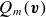 upper Q Subscript m Baseline left parenthesis bold italic v right parenthesis