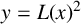 y equals upper L left parenthesis x right parenthesis squared
