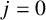 j equals 0