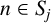n element of upper S Subscript j
