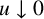 u down arrow 0