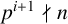 p Superscript i plus 1 Baseline does not divide n