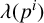 lamda left parenthesis p Superscript i Baseline right parenthesis