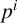 p Superscript i