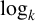 log Subscript k