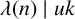 lamda left parenthesis n right parenthesis vertical bar u k