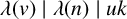 lamda left parenthesis v right parenthesis StartAbsoluteValue lamda left parenthesis n right parenthesis EndAbsoluteValue u k