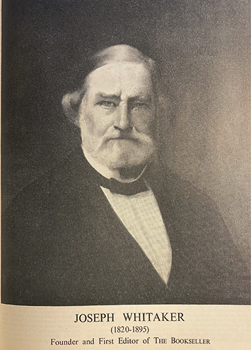 Head and shoulder portrait of Joseph Whitaker, a bearded middle-aged man from the Victorian period, wearing a dark bowtie and evening jacket with a light-coloured shirt.