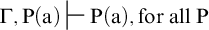 normal upper Gamma comma upper P left parenthesis a right parenthesis right tack upper P left parenthesis a right parenthesis comma for all upper P