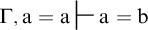normal upper Gamma comma a equals a right tack a equals b