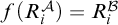 f left parenthesis upper R Subscript i Superscript script upper A Baseline right parenthesis equals upper R Subscript i Superscript script upper B