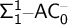 sans serif upper Sigma sans serif 1 Superscript sans serif 1 Baseline minus sans serif upper A upper C sans serif 0 Superscript sans serif minus