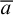 a overbar