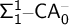 sans serif upper Sigma sans serif 1 Superscript sans serif 1 Baseline minus sans serif upper C upper A sans serif 0 Superscript sans serif minus