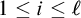 1 less than or equals i less than or equals script l