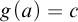 g left parenthesis a right parenthesis equals c