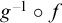 g Superscript negative 1 Baseline ring f