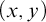 left parenthesis x comma y right parenthesis