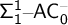 sans serif upper Sigma sans serif 1 Superscript sans serif 1 Baseline minus sans serif upper A upper C sans serif 0 Superscript sans serif minus