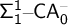 sans serif upper Sigma sans serif 1 Superscript sans serif 1 Baseline minus sans serif upper C upper A sans serif 0 Superscript sans serif minus