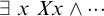 there exists x upper X x and midline horizontal ellipsis