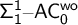 sans serif upper Sigma sans serif 1 Superscript sans serif 1 Baseline minus sans serif upper A upper C sans serif 0 Superscript sans serif wo