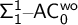 sans serif upper Sigma sans serif 1 Superscript sans serif 1 Baseline minus sans serif upper A upper C sans serif 0 Superscript sans serif wo
