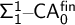 sans serif upper Sigma sans serif 1 Superscript sans serif 1 Baseline minus sans serif upper C upper A sans serif 0 Superscript sans serif fin