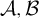 script upper A comma script upper B