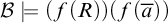 script upper B true left parenthesis f left parenthesis upper R right parenthesis right parenthesis left parenthesis f left parenthesis a overbar right parenthesis right parenthesis