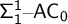 sans serif upper Sigma sans serif 1 Superscript sans serif 1 Baseline minus sans serif upper A upper C sans serif 0