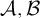 script upper A comma script upper B