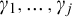 gamma 1 comma ellipsis comma gamma Subscript j Baseline