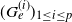 left parenthesis upper G Subscript e Superscript left parenthesis i right parenthesis Baseline right parenthesis Subscript 1 less than or equals i less than or equals p
