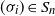 left parenthesis sigma Subscript i Baseline right parenthesis element of upper S Subscript n