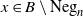 x element of upper B minus Neg Subscript n