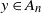 y element of upper A Subscript n