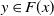y element of upper F left parenthesis x right parenthesis